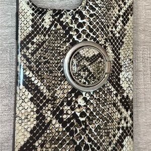 FLAUNT SQUARE Nude Python Print iPhone 13 Pro Max Case with Ring Holder